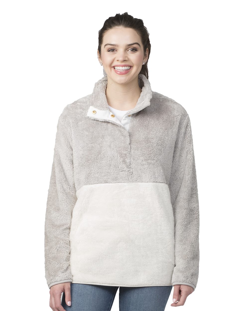 Boxercraft Unisex Fuzzy Half-Snap Fleece Pullover - FZ01