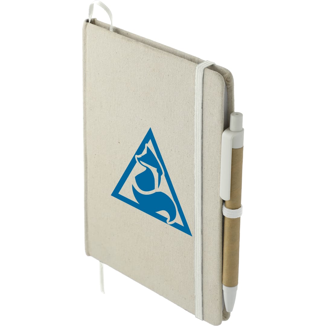 Bullet 5" X 7" Organic Cotton Bound Notebook W/Pen