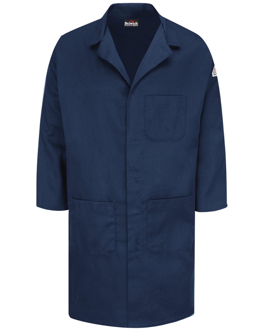 Bulwark Men's Concealed Snap Front Lab Coat - EXCEL FR&reg; ComforTouch&reg; - 6 Oz. - KLL6