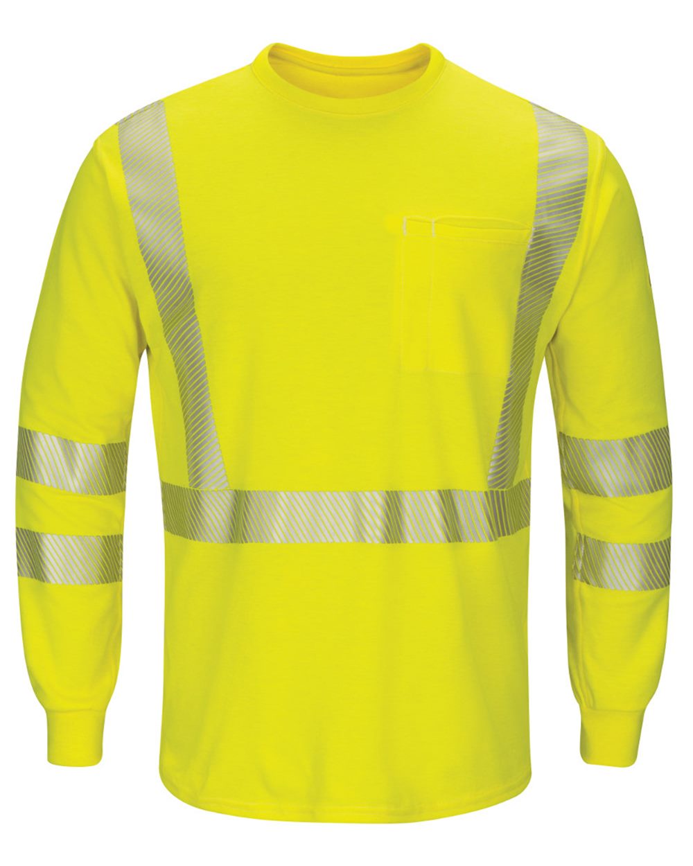 Bulwark Men's Tall Hi-Visibility Lightweight Long Sleeve T-Shirt - SMK8T