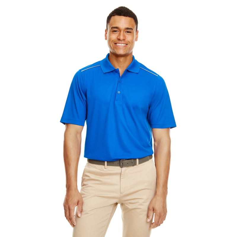 CORE365 Men's Radiant Performance Piqué Polo With Reflective Piping