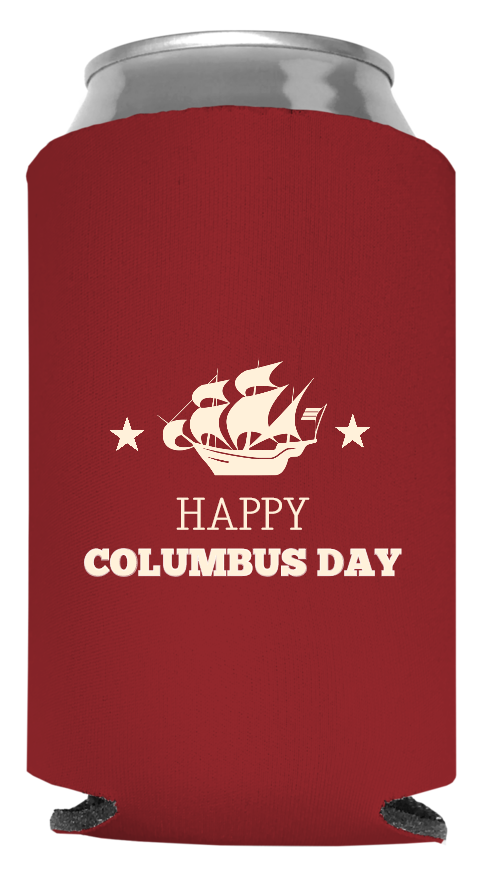 Columbus Day Full Color Foam Collapsible Coolies Style 85821