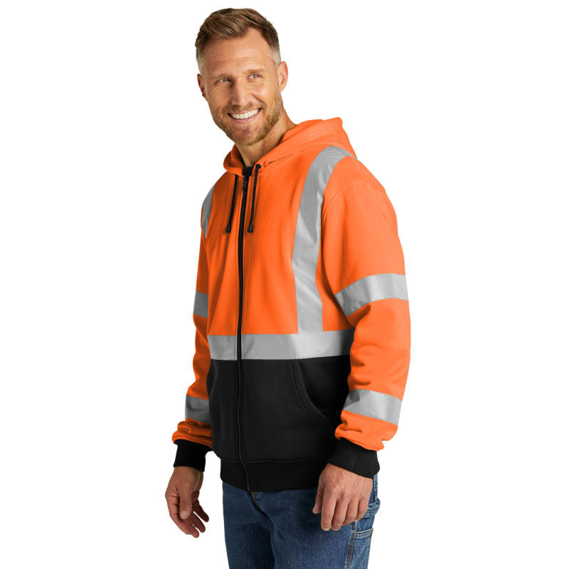 CornerStone A107 Class 3 Heavy-Duty Fleece Full-Zip Hoodie