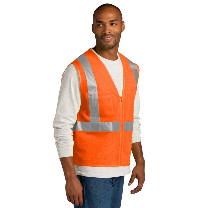 CornerStone ANSI 107 Class 2 Mesh Zippered Vest.