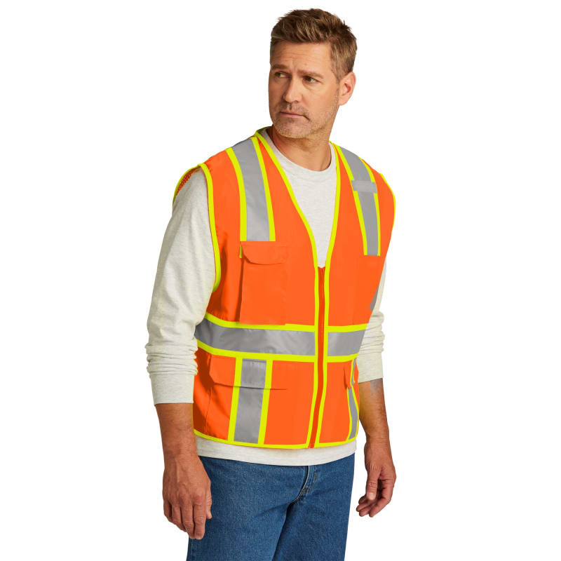 CornerStone ANSI 107 Class 2 Surveyor Zippered Two-Tone Vest.