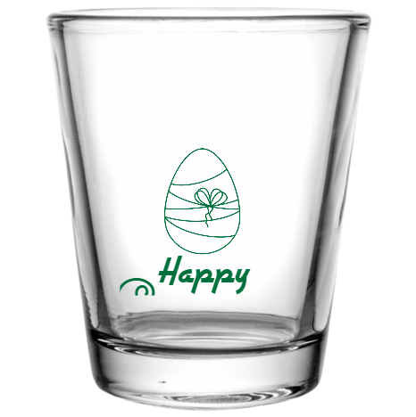 Easter Happy Custom Clear Shot Glasses- 1.75 oz. Style 104521