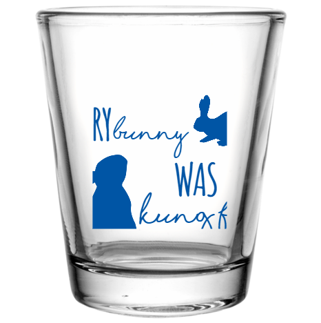 Happy Easter Day Every Kung Fu Was Bunny Fighting Custom Clear Shot Glasses- 1.75 oz. Style 104477