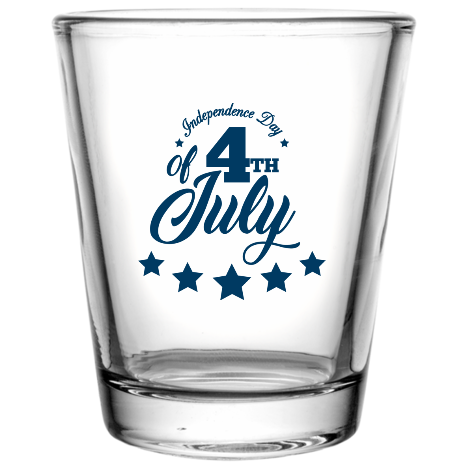 Fourth Of July Custom Clear Shot Glasses- 1.75 oz. Style 107801