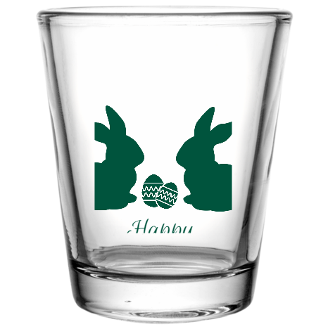 Easter Happy Custom Clear Shot Glasses- 1.75 oz. Style 104640