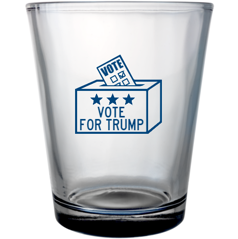 Political Vote For Trump Custom Clear Shot Glasses- 1.75 oz. Style 111475