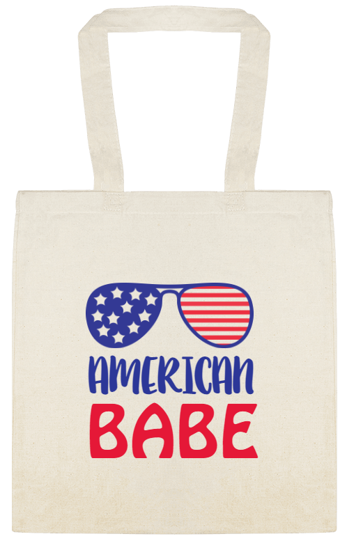 Holidays & Special Events American Babe Custom Everyday Cotton Tote Bags Style 153375