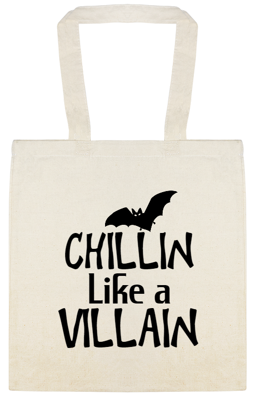 Halloween Chillin Like Villain Custom Everyday Cotton Tote Bags Style 142692