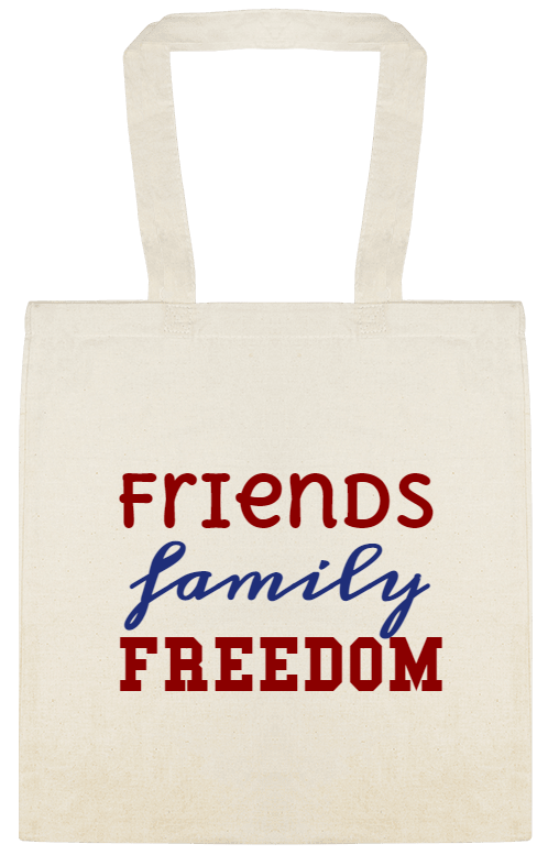Holidays & Special Events Friends Freedom Family Custom Everyday Cotton Tote Bags Style 151253