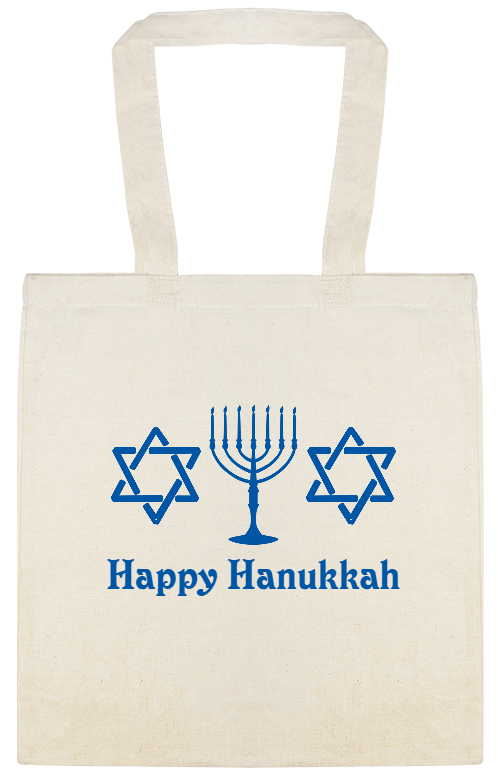 Happy Hanukkah Custom Everyday Cotton Tote Bags Style 144787
