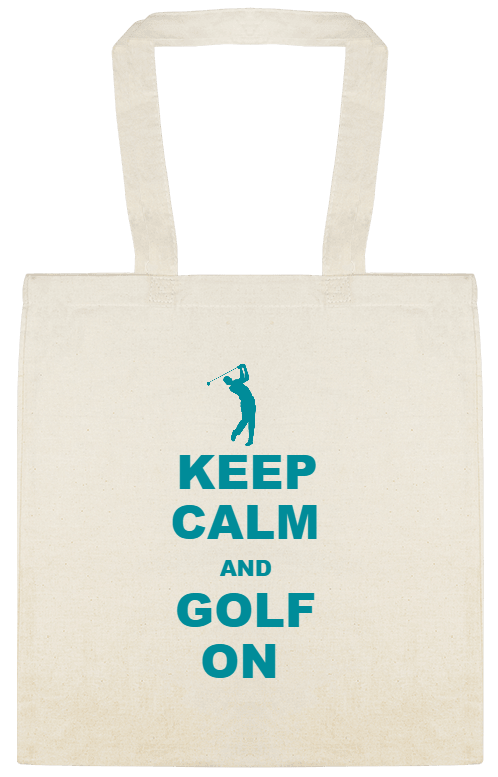 Sports & Teams Keep Calm Golf On And Custom Everyday Cotton Tote Bags Style 150883