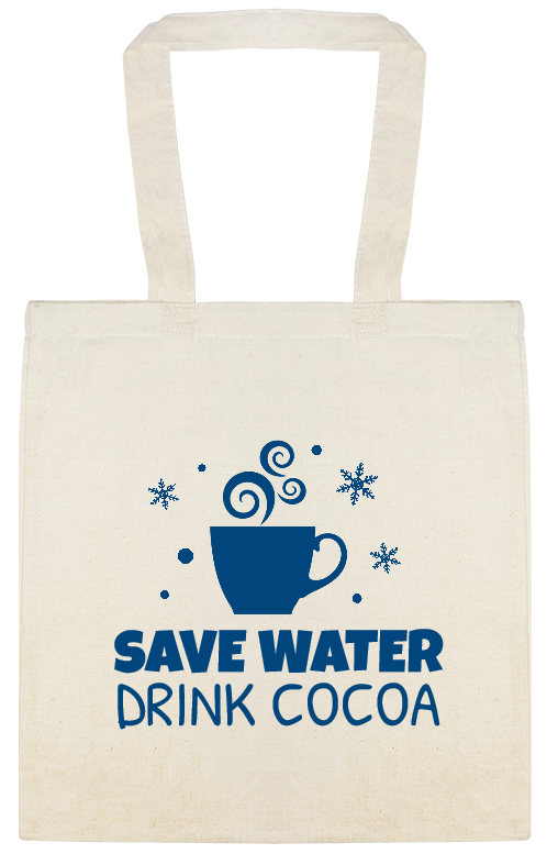 Save Water Drink Cocoa Custom Everyday Cotton Tote Bags Style 145593
