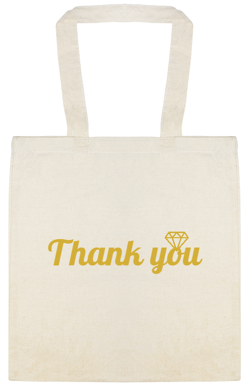 Weddings Thank You Custom Everyday Cotton Tote Bags Style 141487