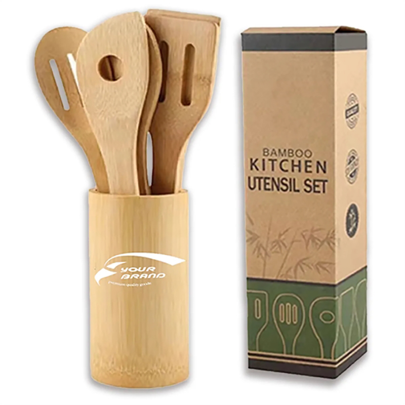 Custom Bamboo Kitchen Utensil Set With Packing Box