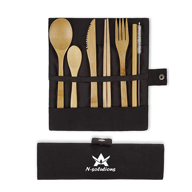 Custom Camping Bamboo Utensil Set