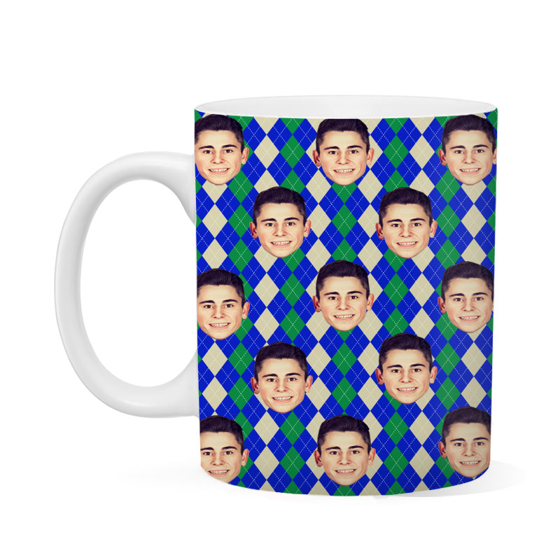 Custom Christmas Argyle Mug