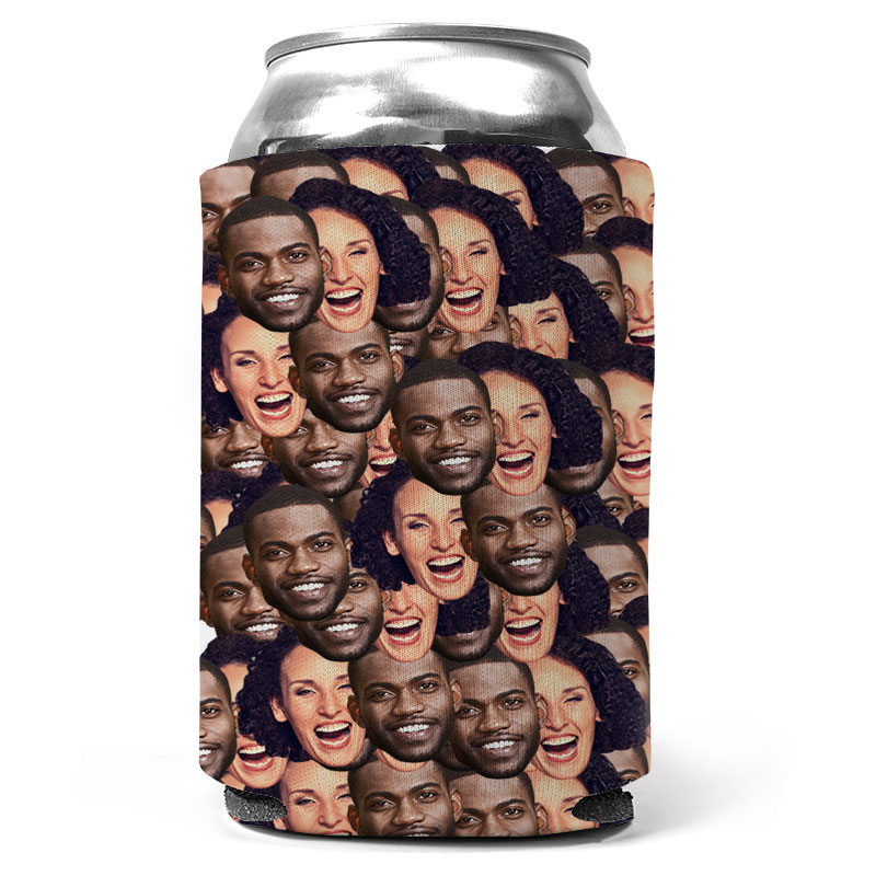 Custom Couple Mash Up Can Coolers