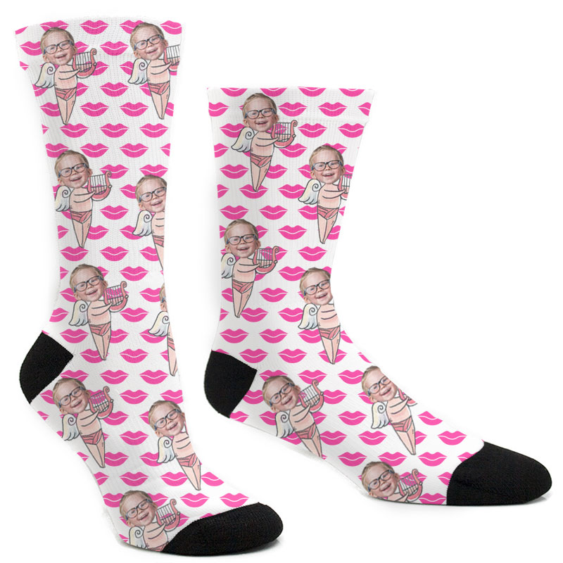 Custom Cupid's Harp Socks