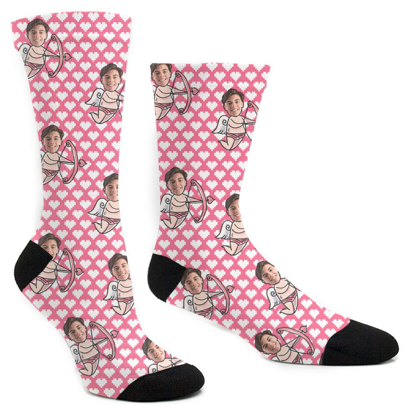 Custom Cupid's Bow And Arrow Socks
