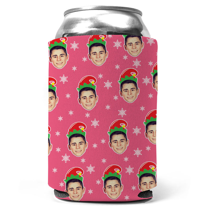 Custom Elf Head Can Cooler
