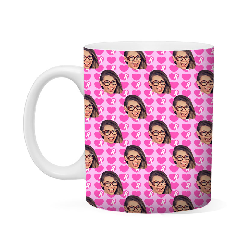 Custom Ribbon Heart Mug