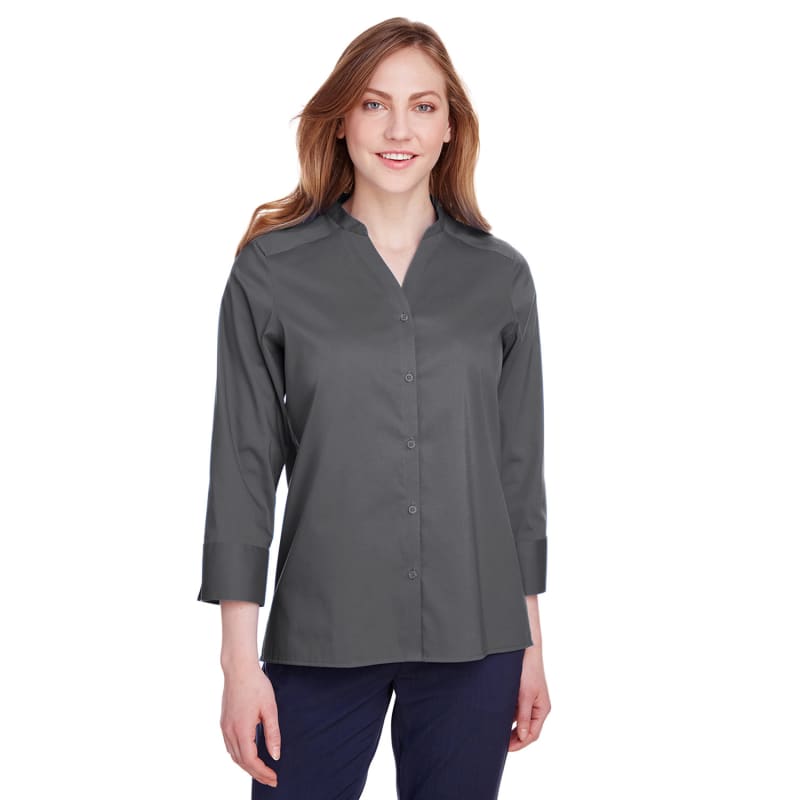 Devon & Jones Ladies' Crown Collection™ Stretch Broadcloth 3/4 Sleeve Blouse
