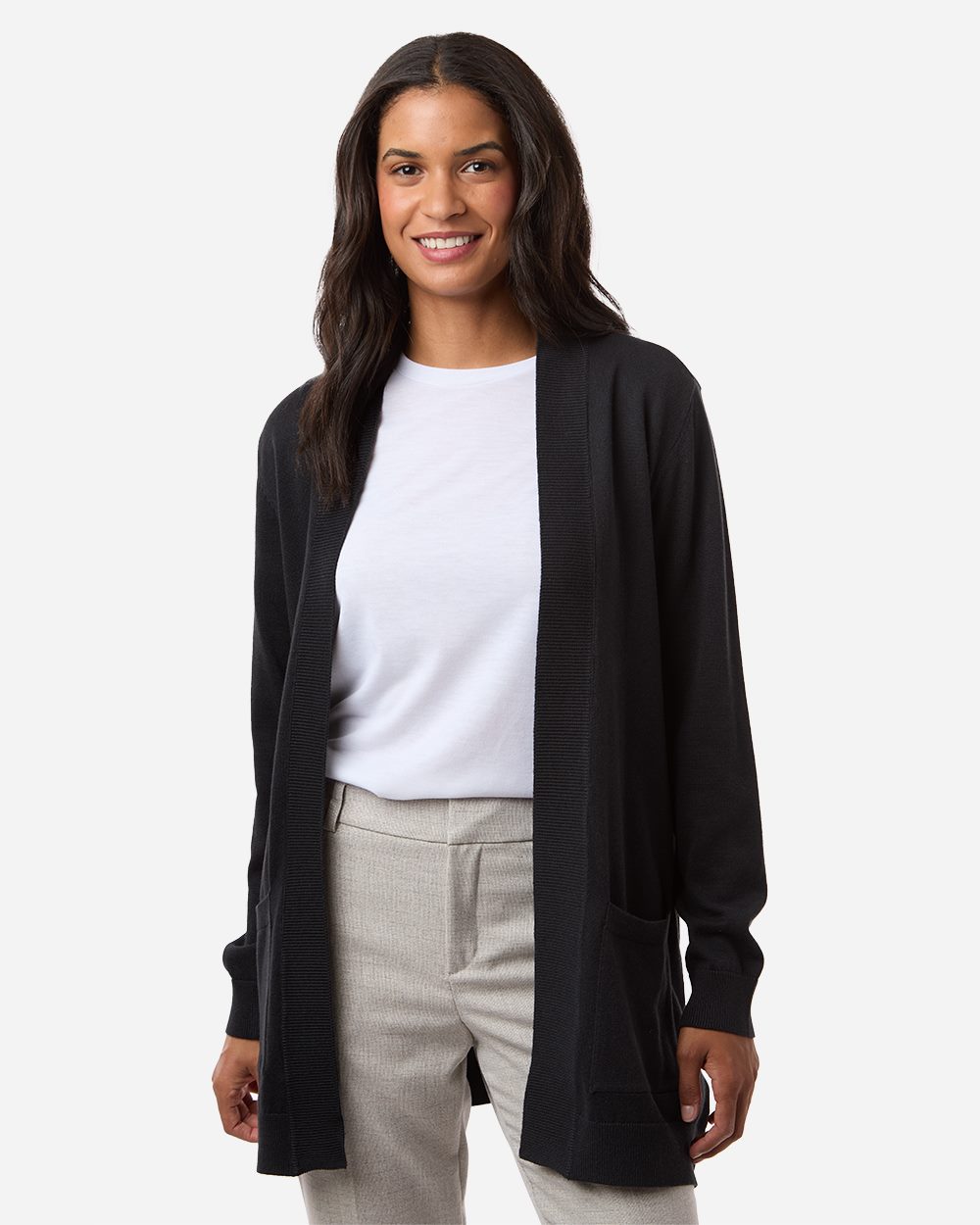 Devon & Jones Women's New Classics Open Cardigan Sweater - DG447W