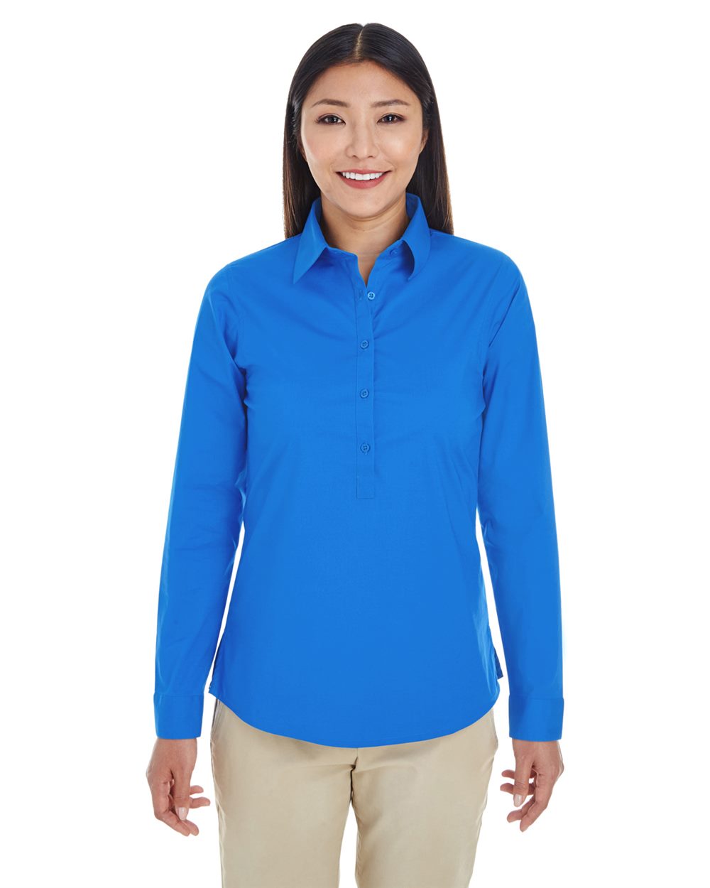 Devon & Jones Women's Perfect Fit&trade; Half-Placket Tunic Dress Shirt - DP610W