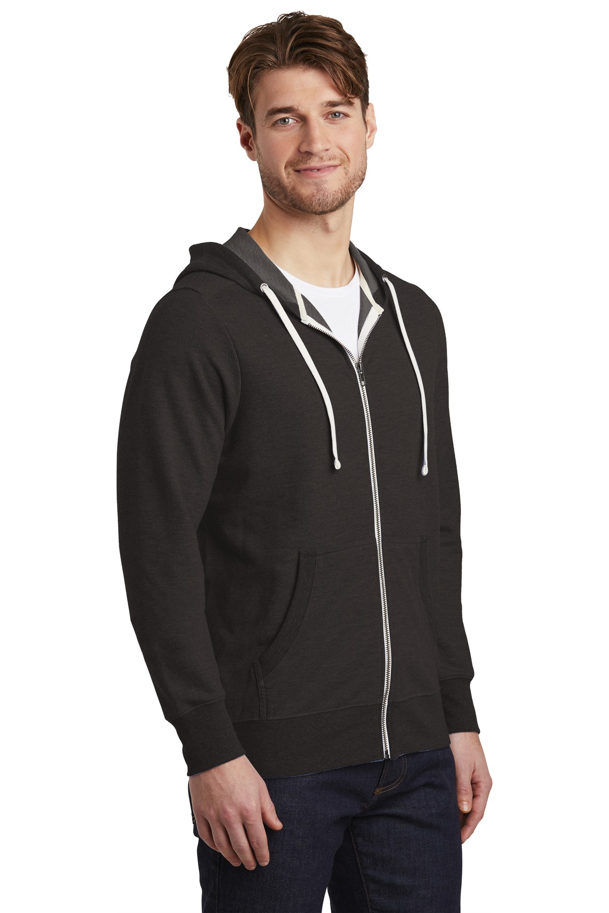 District Perfect Tri French Terry Full-Zip Hoodie.
