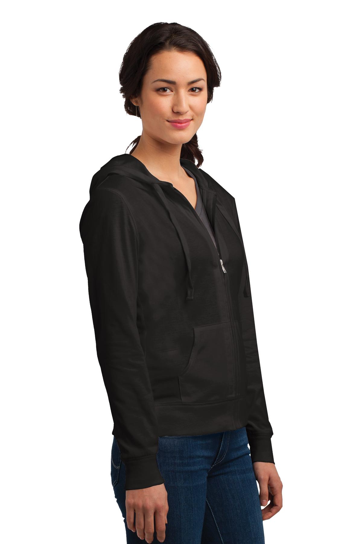 District Women's Fitted Jersey Full-Zip Hoodie.