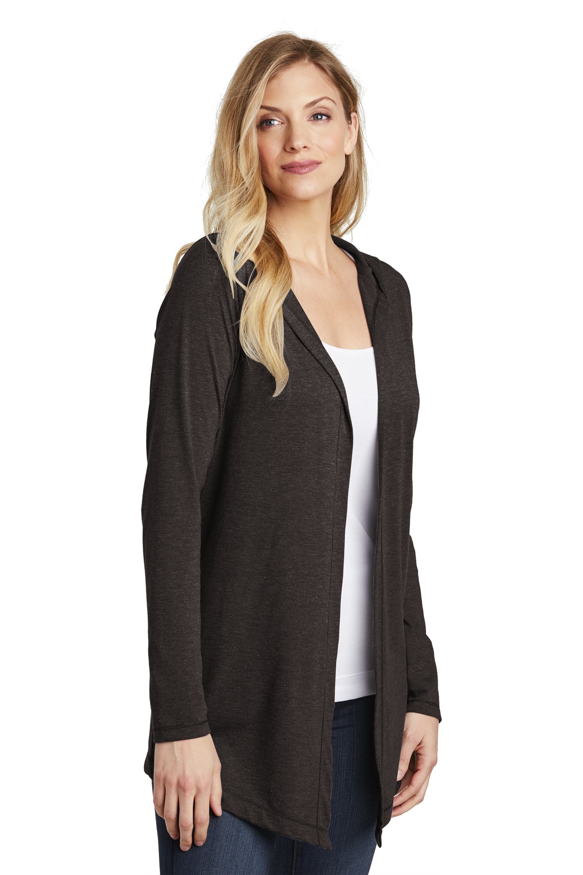 District Women's Perfect Tri Hooded Cardigan.
