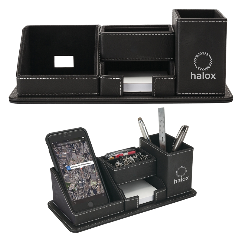 Essentials Oxford Desk Organizer W/Phone Holder