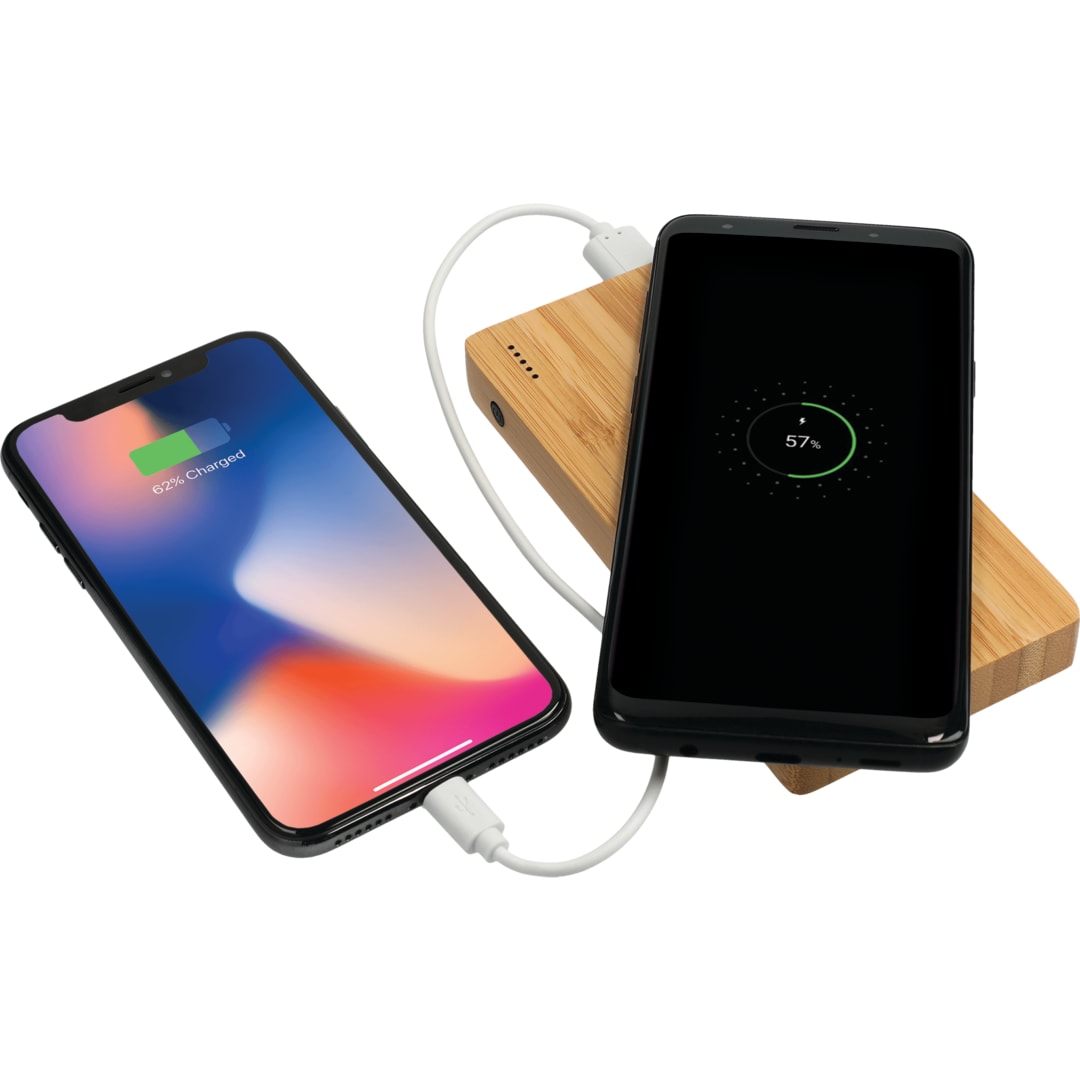 FSC® 100% Bamboo 5000 MAh Wireless Power Bank