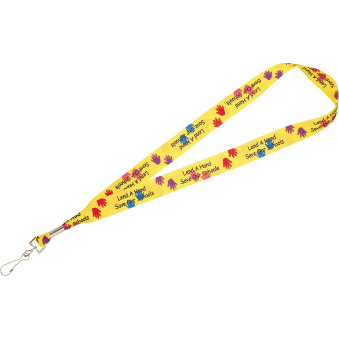 Full Color 1" Lanyard W/ Hook
