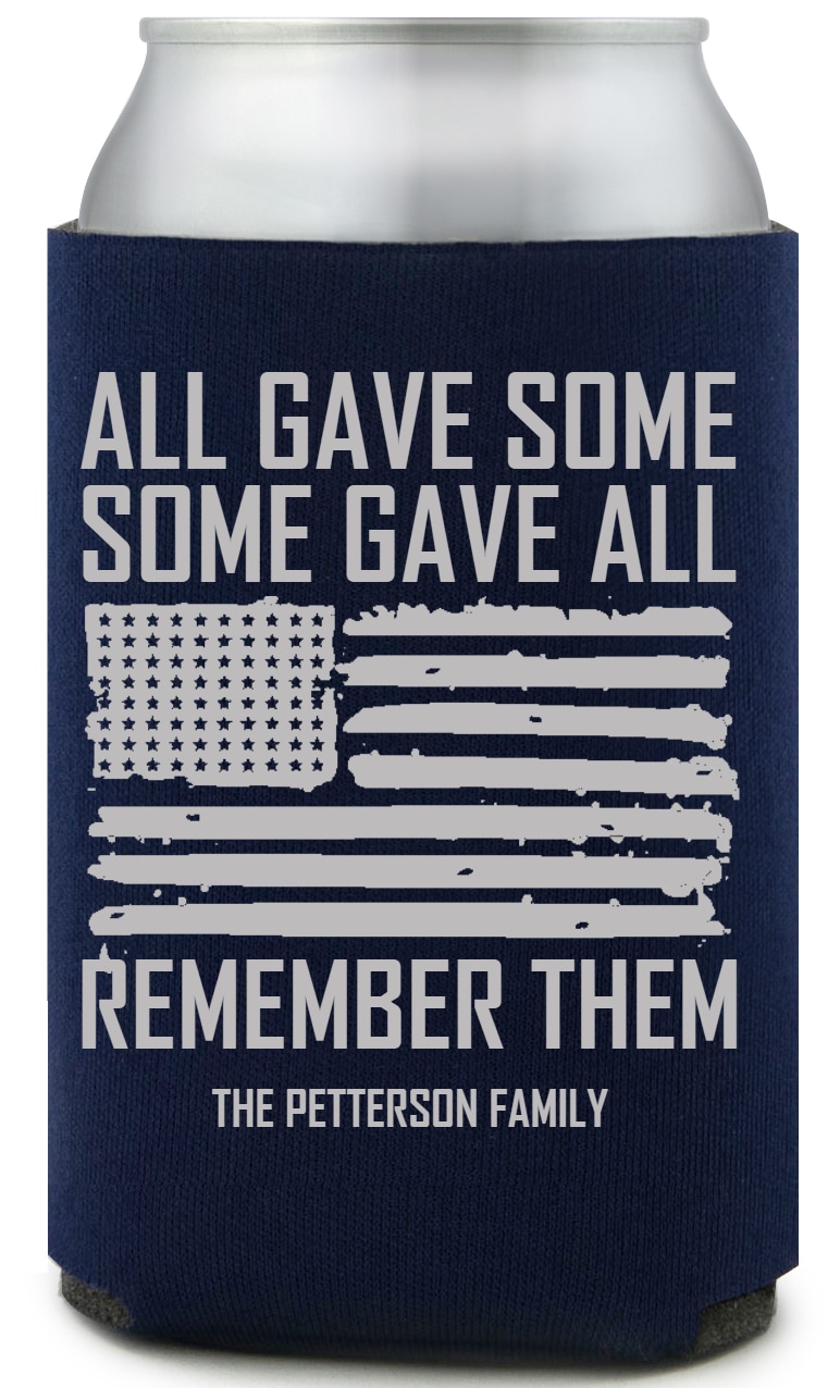 All Gave Some Some Gave All Remember Them Full Color Foam Collapsible Coolies All Over Print Style 172794