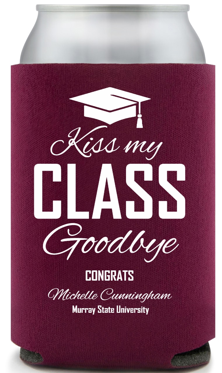 Kiss My Class Goodbye Congrats Full Color Foam Collapsible Coolies All Over Print Style 172739