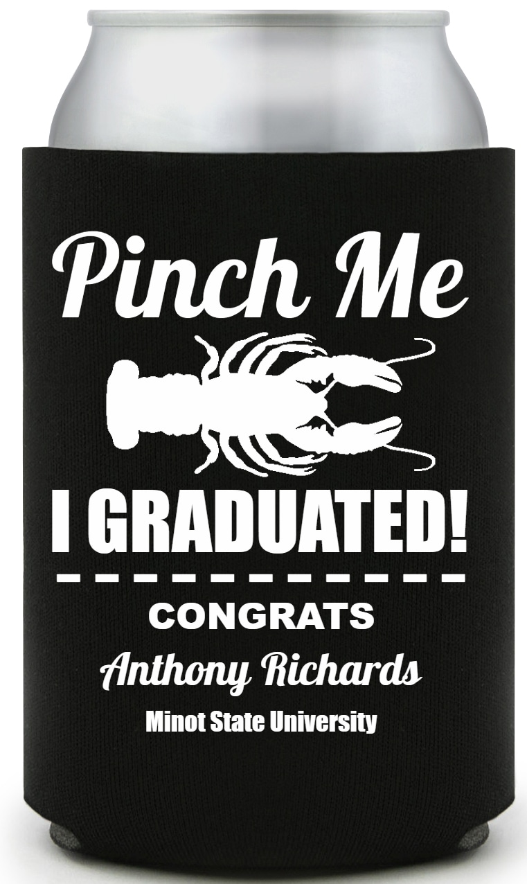Pinch Me I Graduated Congrats Full Color Foam Collapsible Coolies All Over Print Style 172737