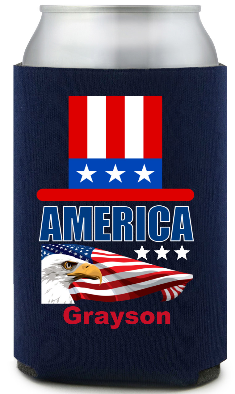 America Full Color Foam Collapsible Coolies All Over Print Style 172756