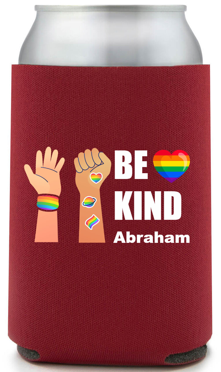 Be Kind Full Color Foam Collapsible Coolies All Over Print Style 173288
