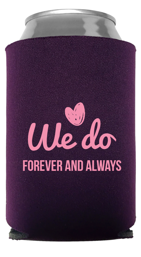 Wedding Full Color Foam Collapsible Coolies Style 90088