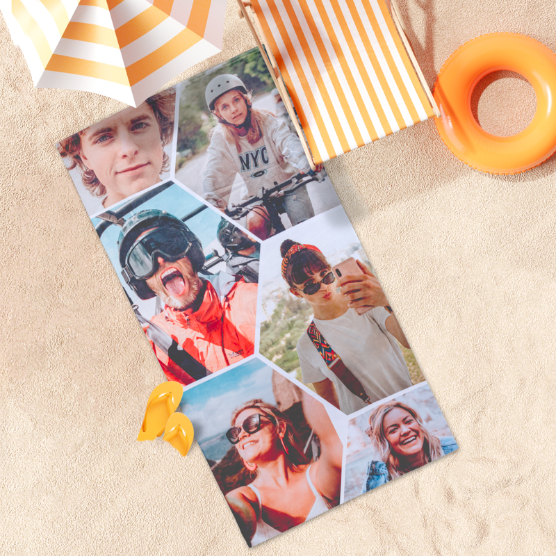 Full Color Economy Beach Towel 30 X 60 Inch Cleaning Cloth 24HourWristbands.Com