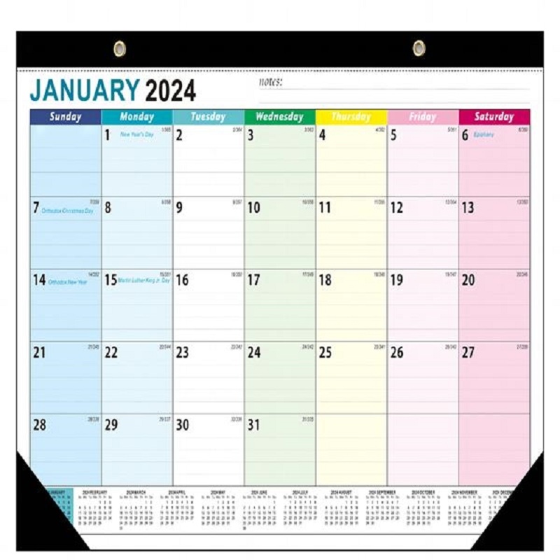 Full Color Desk/Wall Calendar January 2024-June 2025