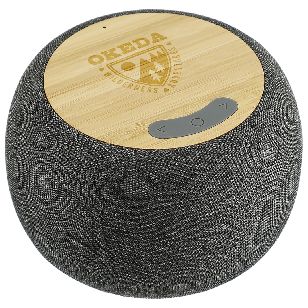 Garm Fabric & Bamboo Speaker With Wireless Chargin