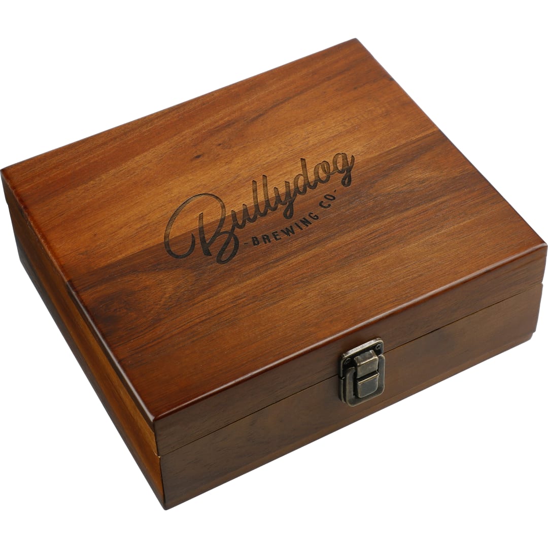Graze Wood And Metal Wine Set