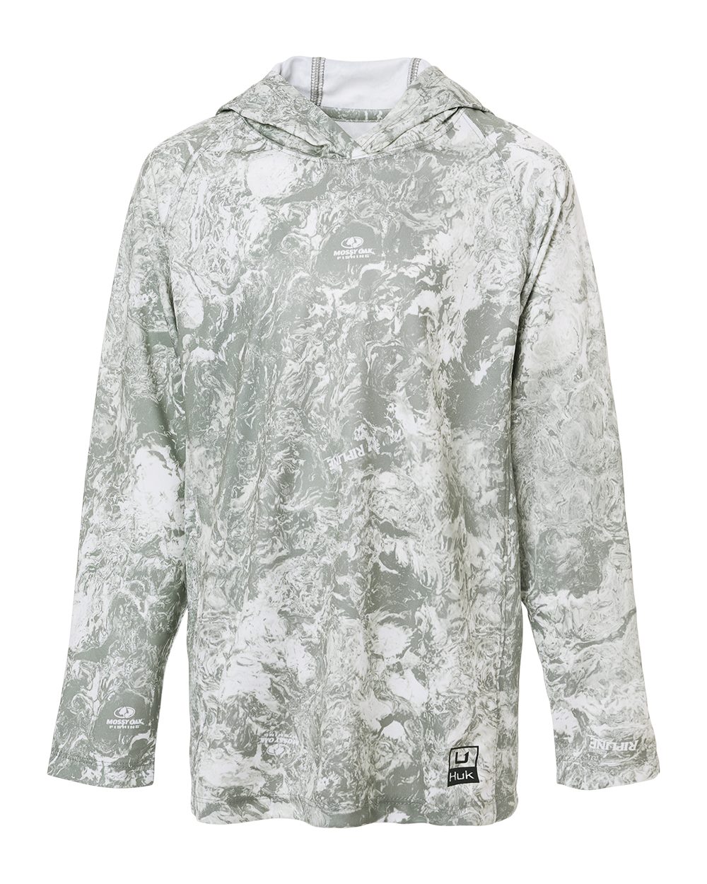 HUK Youth Pursuit Mossy Oak Printed Hooded Long Sleeve T-Shirt - H712L003