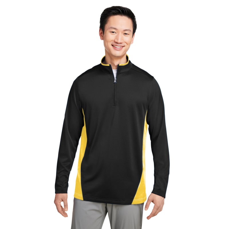 Harriton Men's Flash Snag Protection Plus IL Colorblock Quarter-Zip